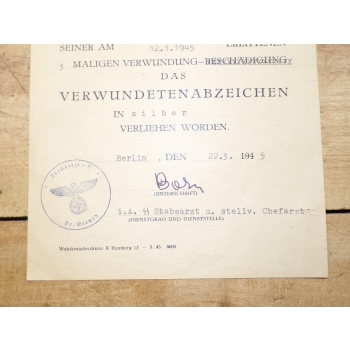 Odznaka za rany srebrna z nadaniem SS